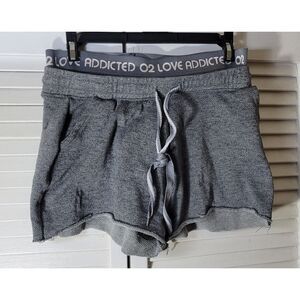Addicted 2 Love Teenaged Young Girl Grey Casual Track XL Shorts with Drawstring